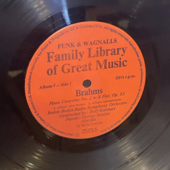 Brahms The Piano Concerto No. 2 In B Flat (Vinyl, 1976) RCA Custom FW-304 VG+ LP - Picture 9 of 12